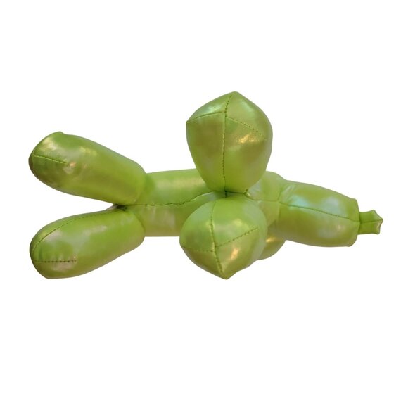 Halloween Iridescent Neon Green Balloon Dog W/ Bat 8" Plush Toy Way to Celebrate - Picture 7 of 8